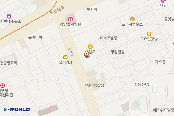파티오나인(강남) 위치 지도 — 서울특별시 강남구 논현로 742