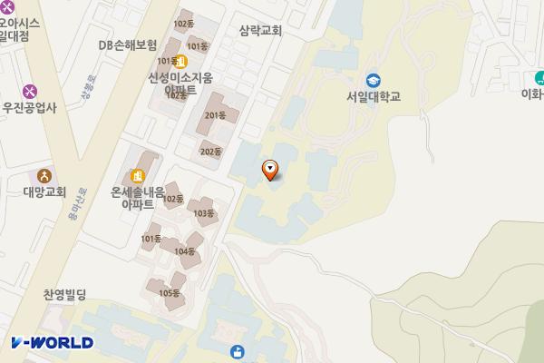 서일대학교(중랑) 위치 지도 — 서울특별시 중랑구 용마산로90길 28