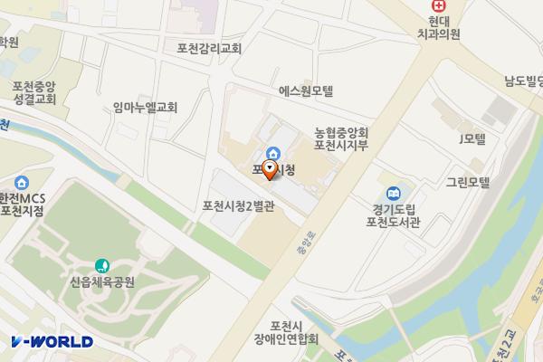 중앙로노상주차장 위치 지도 — 경기도 포천시 중앙로 87