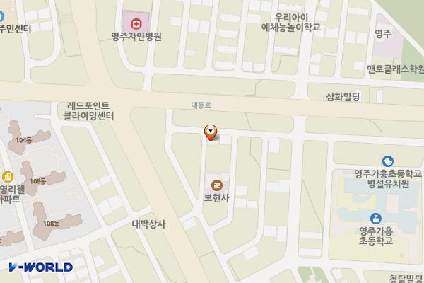 가흥지구 공영주차장(영주) 위치 지도 — 경상북도 영주시 대동로34번길 3-6