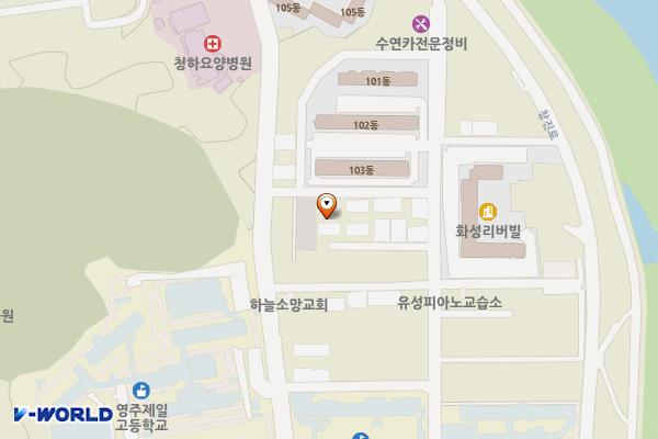 가흥동현대아파트인근 공영주차장(영주) 위치 지도 — 경상북도 영주시 신재로12번길 57-15
