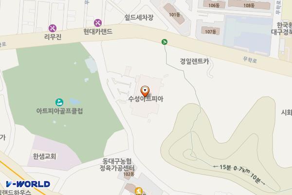 수성아트피아(대구) 위치 지도 — 대구광역시 수성구 무학로 180