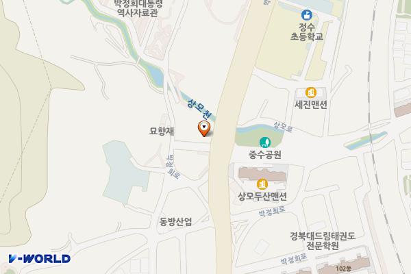 박정희대통령생가(구미) 위치 지도 — 경상북도 구미시 박정희로 123
