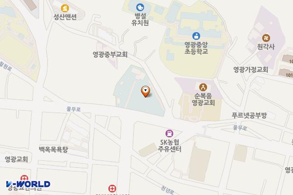 영광만남의광장 위치 지도 — 전남광주통합특별시 영광군 영광읍 천년로 1520