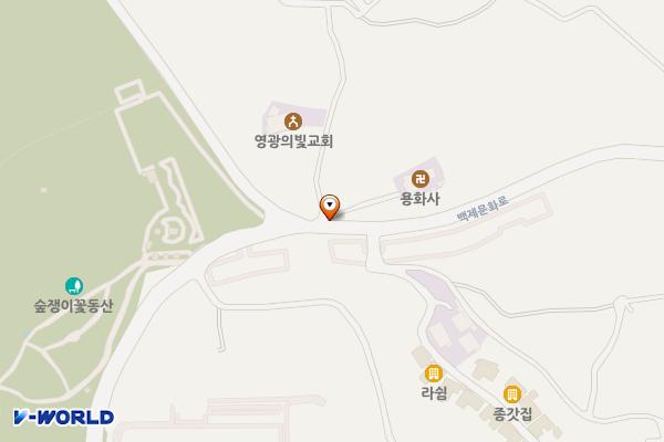 숲쟁이꽃동산주차장(영광) 위치 지도 — 전남광주통합특별시 영광군 법성면 숲쟁이길 77-8