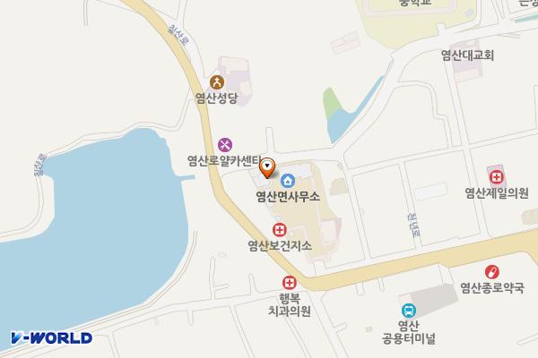 염산면사무소(영광) 위치 지도 — 전남광주통합특별시 영광군 염산면 천년로1길 1-3