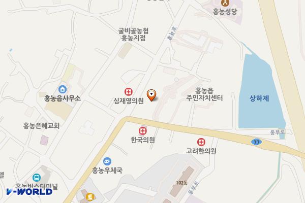 홍농커뮤니티센터(영광) 위치 지도 — 전남광주통합특별시 영광군 홍농읍 동부로 7