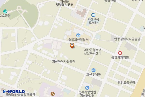 괴산허브센터 위치 지도 — 충청북도 괴산군 괴산읍 읍내로11길 31