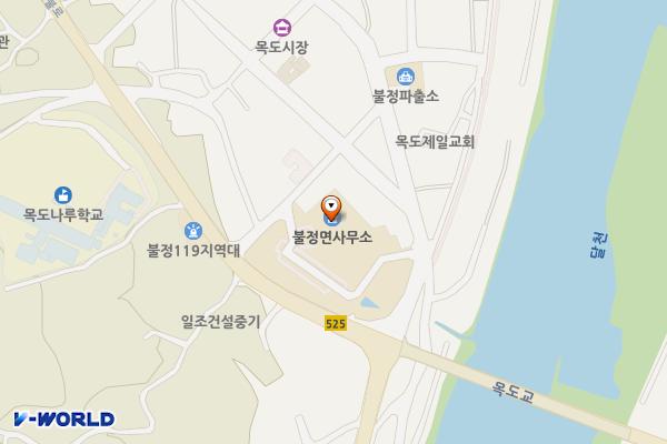 불정면 주민센터(괴산) 위치 지도 — 충청북도 괴산군 괴산읍 불정면 목도로2길 11