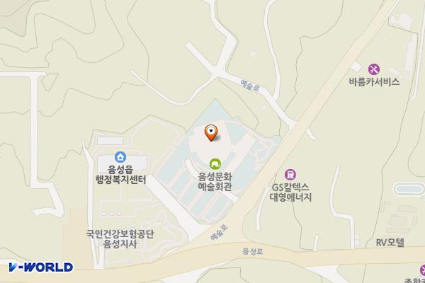 음성문화예술회관 위치 지도 — 충청북도 음성군 음성읍 예술로 102