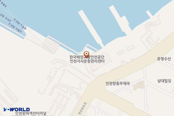 인천항 연안여객터미널 제1주차장 위치 지도 — 인천광역시 제물포구 연안부두로 70