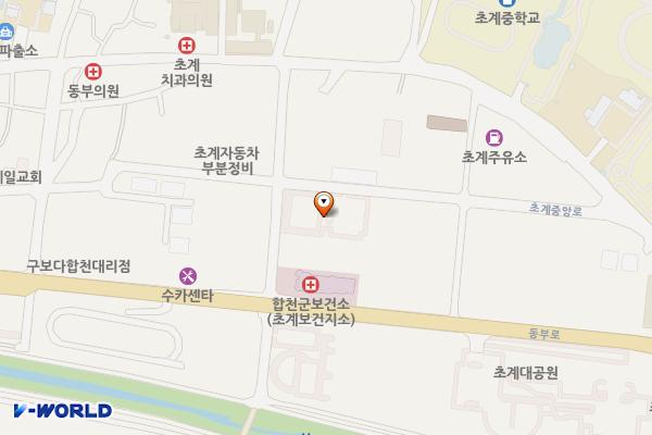 초계면 문화복지회관(합천) 위치 지도 — 경상남도 합천군 초계면 초계리 26-3