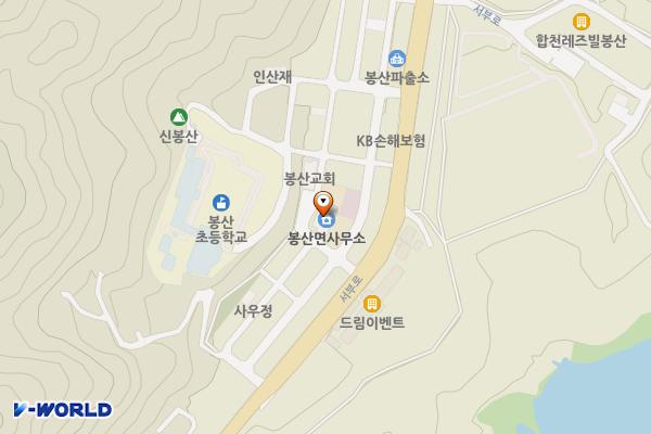 봉산면사무소(합천) 위치 지도 — 경상남도 합천군 봉산면 김봉길 17