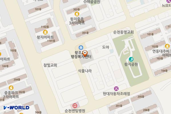 왕조2동 공영주차장(순천) 위치 지도 — 전남광주통합특별시 순천시 조례동 1824