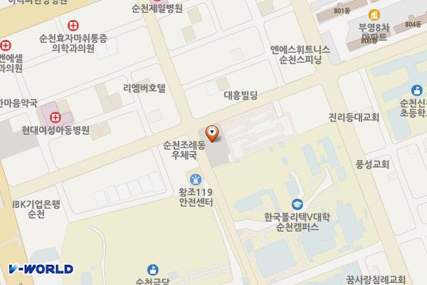 금당 공영주차장(순천) 위치 지도 — 전남광주통합특별시 순천시 조례동 1605-1