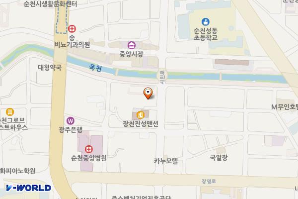 시민 공영주차장(순천) 위치 지도 — 전남광주통합특별시 순천시 시민로 29 (장천동)