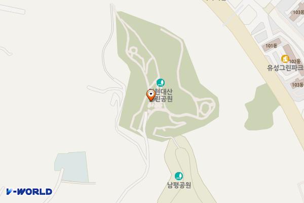 월현대산 근린공원(나주) 위치 지도 — 전남광주통합특별시 나주시 남평읍 남평향교길 57-38