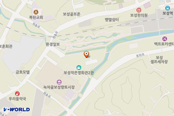녹차골보성향토시장 제1주차장 위치 지도 — 전남광주통합특별시 보성군 보성읍 현충로 44-18 (보성그린빌)