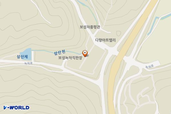 한국차문화 공영주차장(보성) 위치 지도 — 전남광주통합특별시 보성군 보성읍 녹차로 763-16