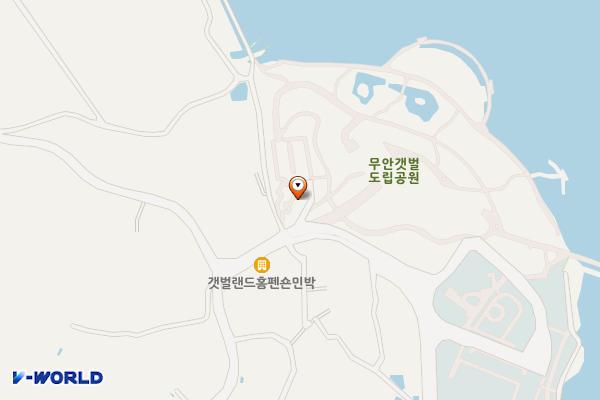 무안 황토갯벌랜드 위치 지도 — 전남광주통합특별시 무안군 해제면 황토갯벌길 106