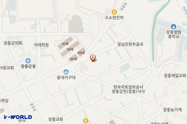 수인장학회 공영주차장(장흥) 위치 지도 — 전남광주통합특별시 장흥군 장흥읍 신도리길 8