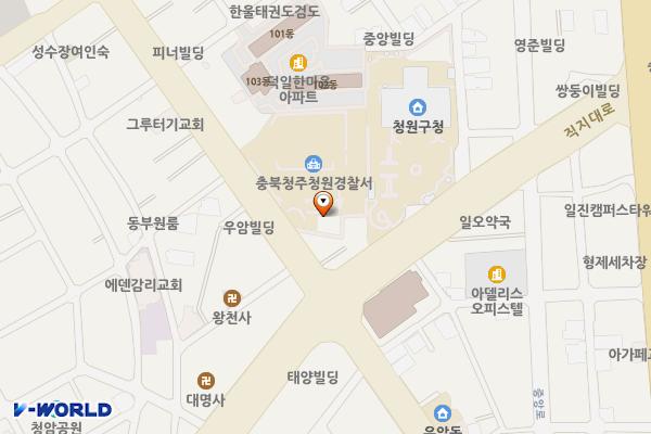 청주청원경찰서 위치 지도 — 충청북도 청주시 청원구 향군로 60