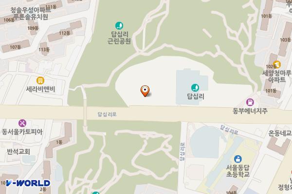 힐스포츠파크(동대문) 위치 지도 — 서울특별시 동대문구 답십리로 209