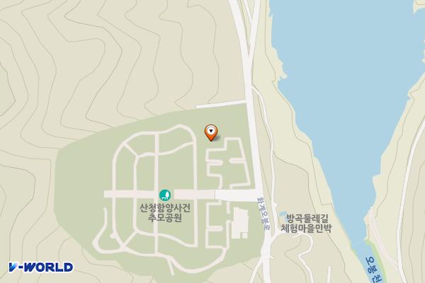 산청함양추모공원 위치 지도 — 경상남도 산청군 금서면 화계오봉로 530