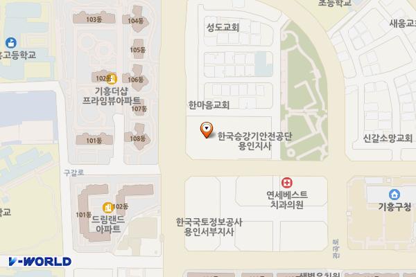 구갈스포츠센터(용인) 위치 지도 — 경기도 용인시 기흥구 구갈로 74 