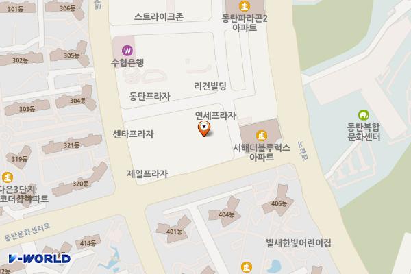 에이스타운(화성) 위치 지도 — 경기도 화성시 동탄문화센터로 65