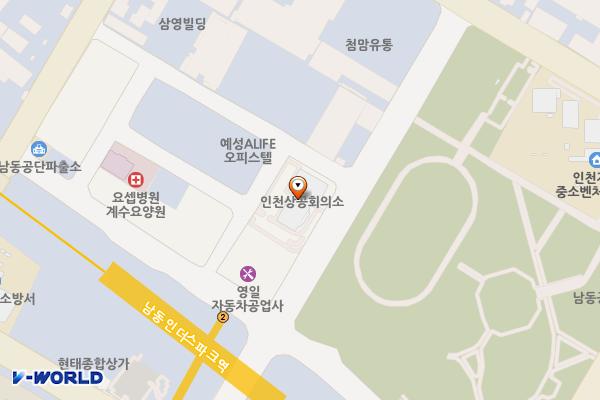 인천상공회의소 위치 지도 — 인천광역시 남동구 은봉로60번길 46