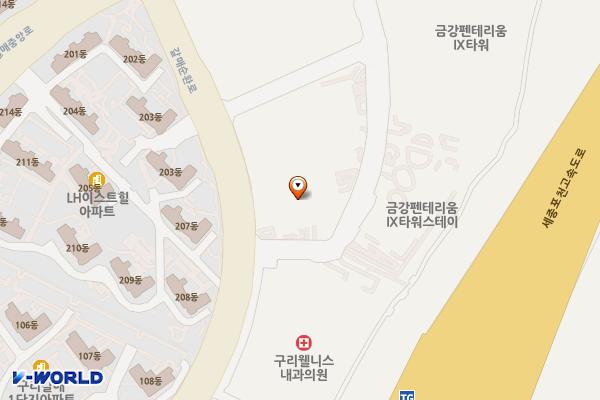 구리갈매아너시티(구리) 위치 지도 — 경기도 구리시 갈매순환로166번길 45