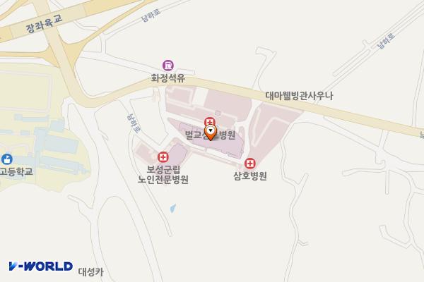 벌교삼호병원(보성) 위치 지도 — 전남광주통합특별시 보성군 벌교읍 남하로 12