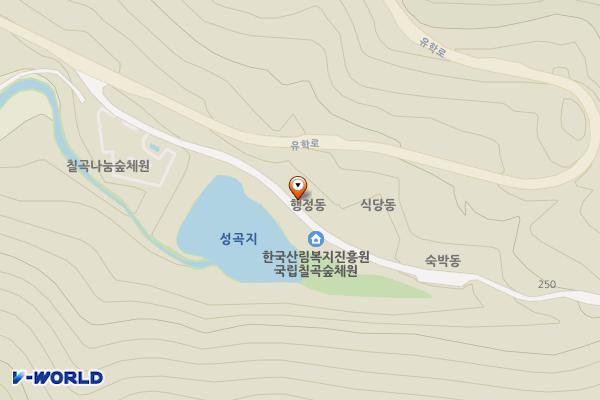 국립칠곡숲체원(칠곡) 위치 지도 — 경상북도 칠곡군 석적읍 유학로 532