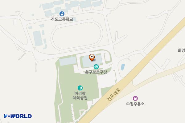 진도아리랑생활체육공원 위치 지도 — 전남광주통합특별시 진도군 진도읍 동외4길 126