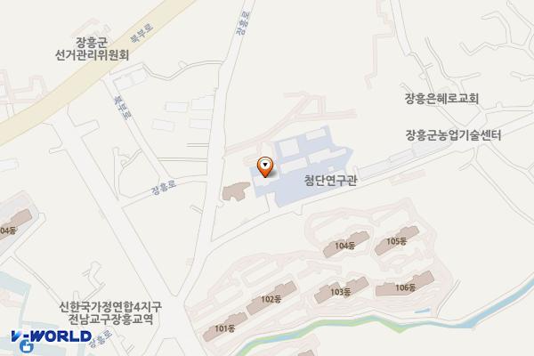 장흥군수도사업소 위치 지도 — 전남광주통합특별시 장흥군 장흥읍 원도1길 11