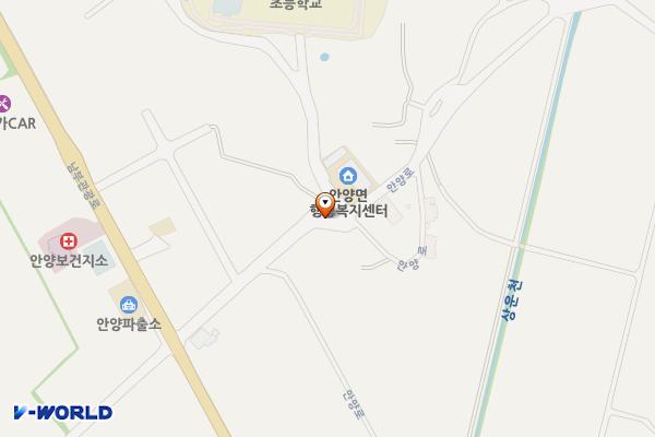 안양면행정복지센터인근주차장(장흥) 위치 지도 — 전남광주통합특별시 장흥군 안양면 안양로 123