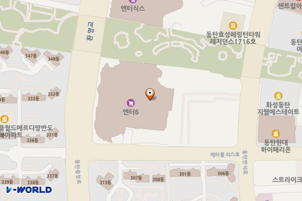 타임테라스B동(화성) 위치 지도 — 경기도 화성시 동탄중앙로 200