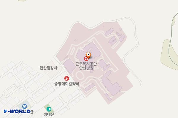 안산병원 위치 지도 — 경기도 안산시 상록구 구룡로 87