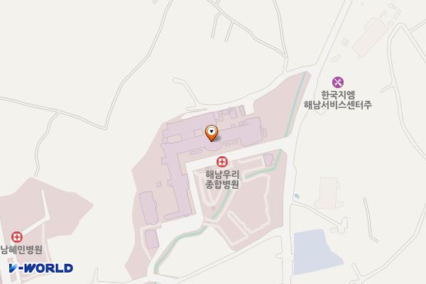 해남우리종합병원 위치 지도 — 전남광주통합특별시 해남군 옥천면 해남로 597