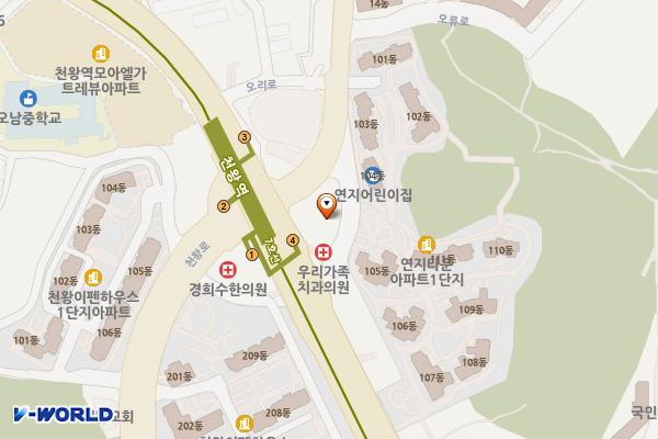새롬스타빌(구로) 위치 지도 — 서울특별시 구로구 오류로 20