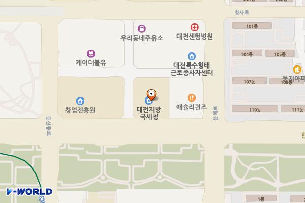 사학연금둔산회관(대전) 위치 지도 — 대전광역시 서구 한밭대로 809