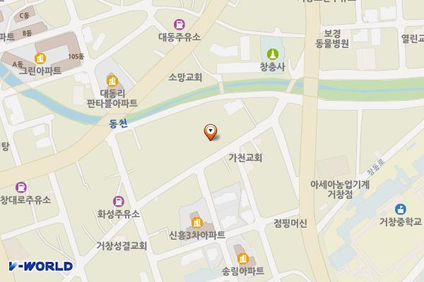 80번택시 공영주차장(거창) 위치 지도 — 경상남도 거창군 거창읍 중앙로1길 125