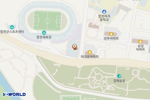 합천공설운동장 위치 지도 — 경상남도 합천군 합천읍 장수로 1