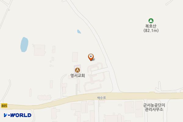 영광방사능방재센터 위치 지도 — 전남광주통합특별시 영광군 군서면 복호로 7