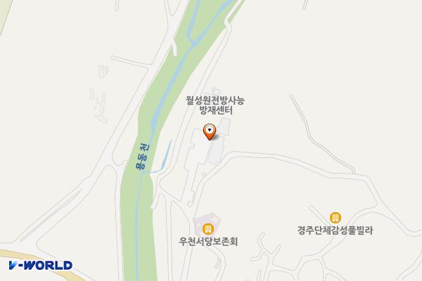 월성방사능방재센터(경주) 위치 지도 — 경상북도 경주시 문무대왕면 능골연당길 19-6