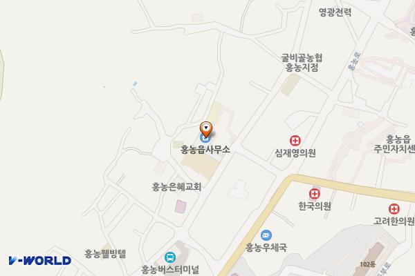 홍농읍사무소(영광) 위치 지도 — 전남광주통합특별시 영광군 홍농읍 상하길 43