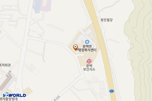 문백면행정복지센터(진천) 위치 지도 — 충청북도 진천군 문백면 옥성1길 21
