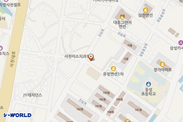 엠컨벤션웨딩홀뷔페(사천) 위치 지도 — 경상남도 사천시 정동면 동계길 5