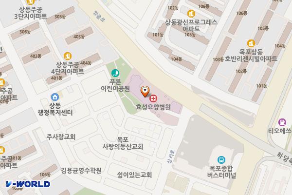 효성요양병원(목포) 위치 지도 — 전남광주통합특별시 목포시 양을로 456